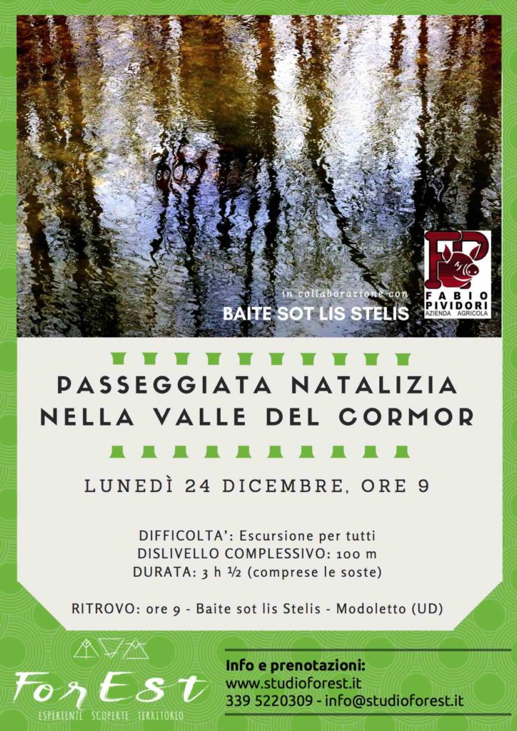 Passeggiata natalizia nella valle del Cormor: 24/12/2018 ore 9:00
